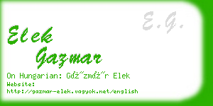 elek gazmar business card